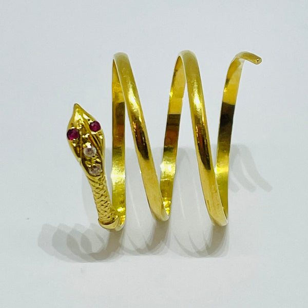 Bague spirale en Or Jaune 18K - Taille 56 - 2.87g