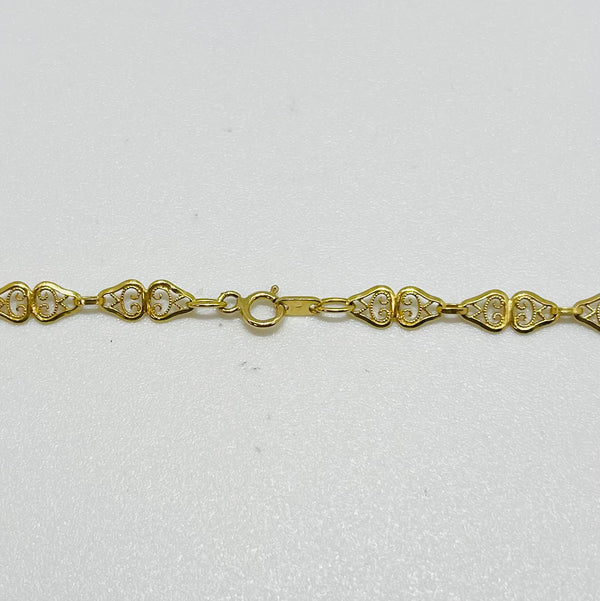 Collier en Or Jaune 18 Carats Filigrane 68 cm