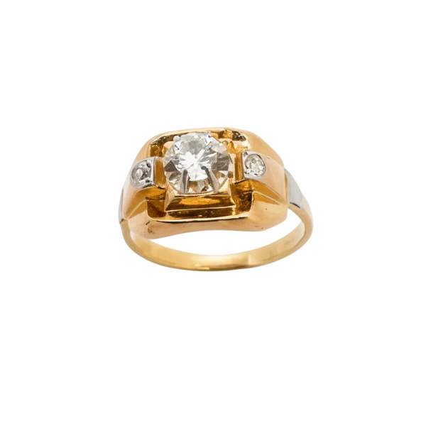 Bagues Tank en Or Jaune 18 K - Taille 56