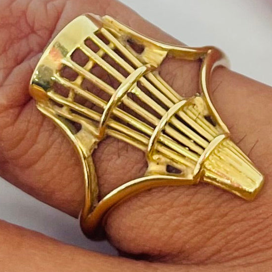 Bague Filigrane Or Jaune 18 Carats - Taille 54