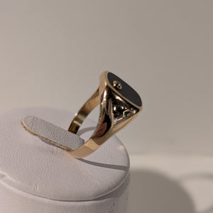 Bague chevalière en Or jaune 18K - Taille 62 - 4.88G