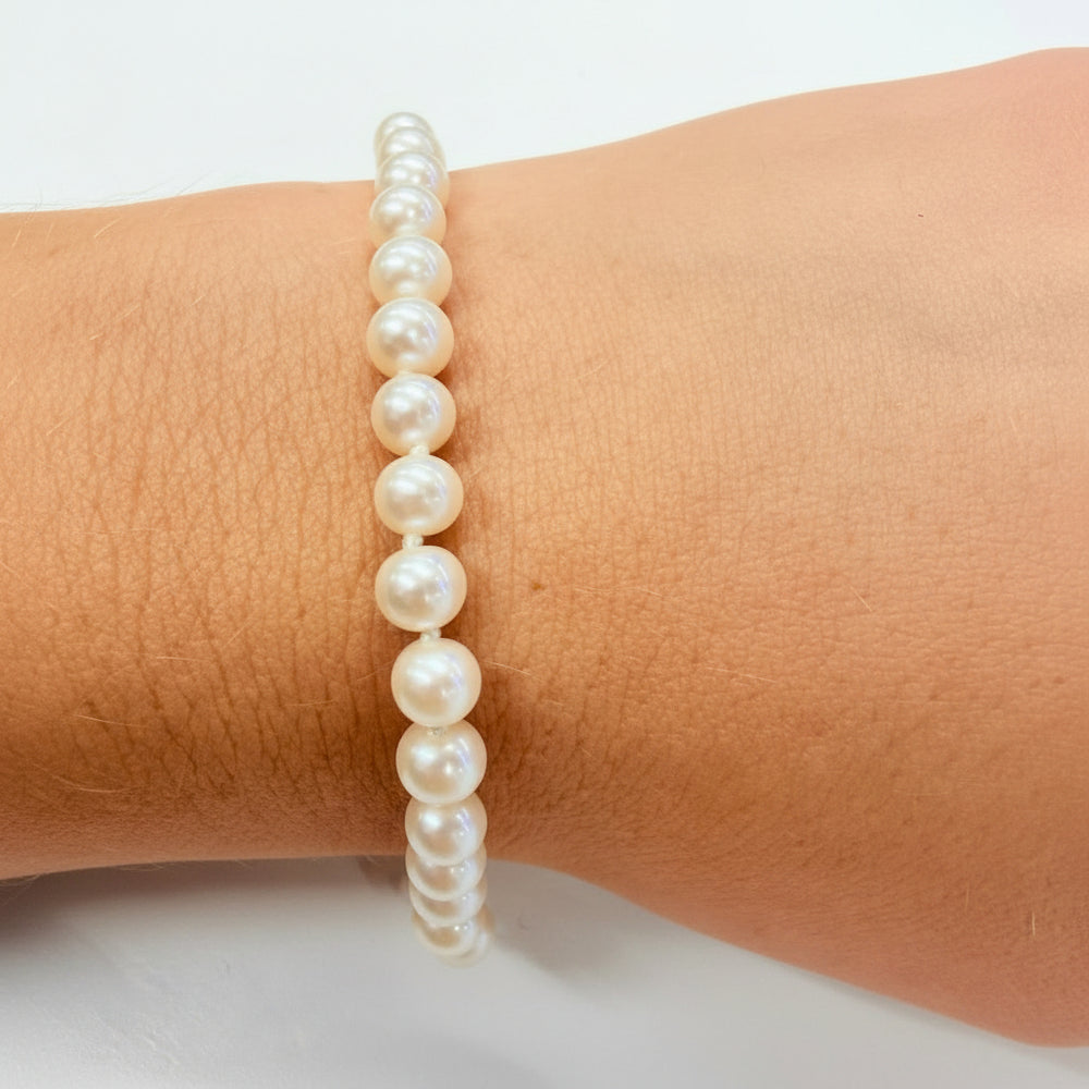 Bracelet Perles Or Jaune 18k