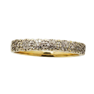 Bague en Or Jaune 18K avec Diamants