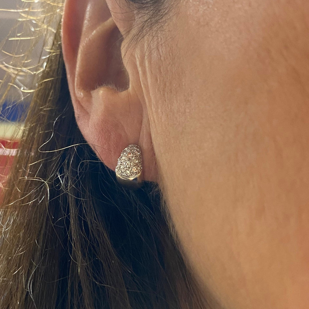 Boucles d'oreilles en or blanc 18k -  5 G