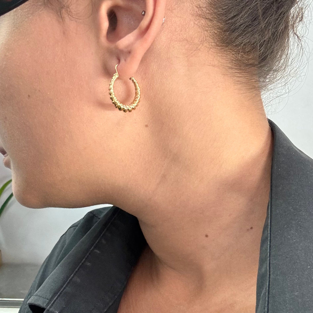 Créoles en Or jaune 18K - 1.79g