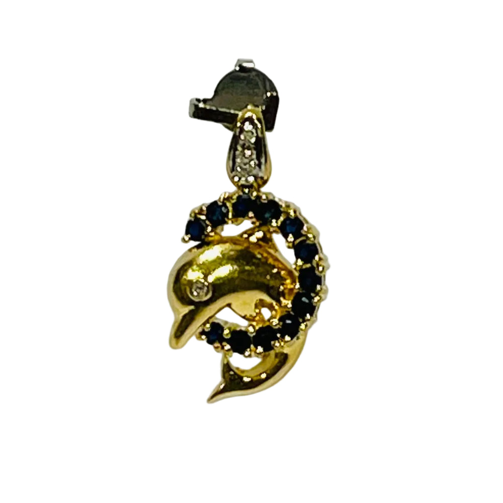 Pendentif Dauphin en Or 18K - 2.80G