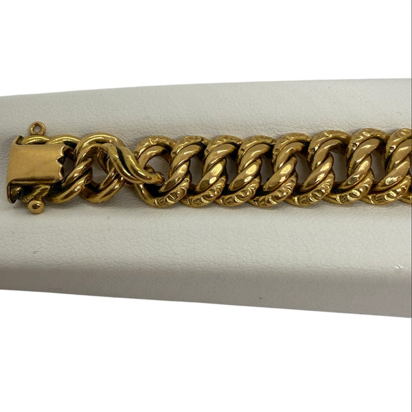 Bracelet Maille Américaine Or Jaune - 18k - L 20cm - 18.31 gr