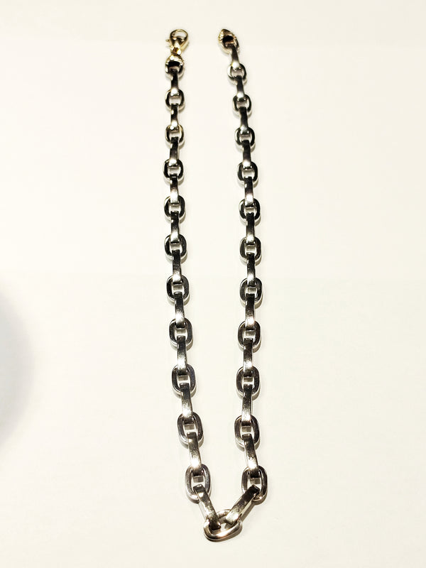 Collier Ras du Cou Or Jaune et Blanc 18K 48.14 Grs