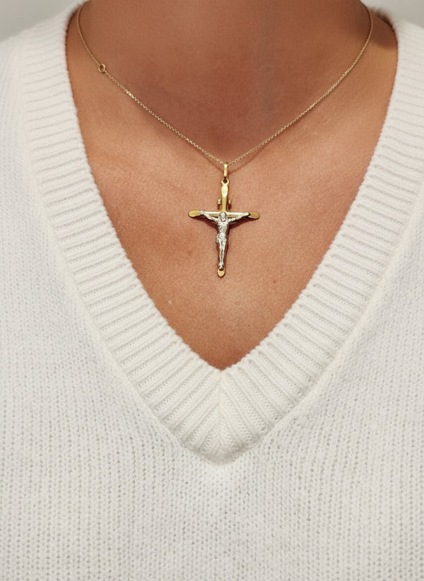 Pendentif Croix en Or Jaune 18K - 1.63 Grs