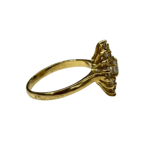 Bague Marquise en Or Jaune avec Oxyde de Zirconium 18K