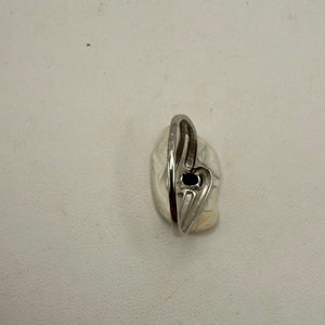 Bague en Or Blanc avec Saphir Bleu 18K Taille-53