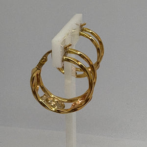 Boucles d'oreilles créoles en Or jaune 18K - 6.15G