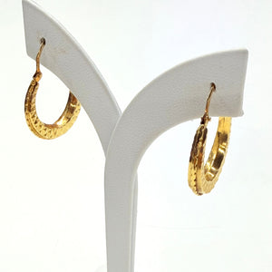 Boucles d'oreilles créoles or jaune 18k