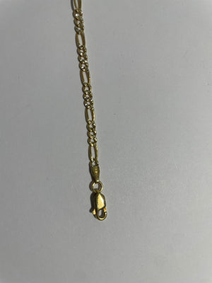 Bracelet Gourmette Figaro en Or Jaune 18 K - 4.02 Grs