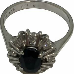 Bague en Argent et Or Blanc 18K - Taille 49