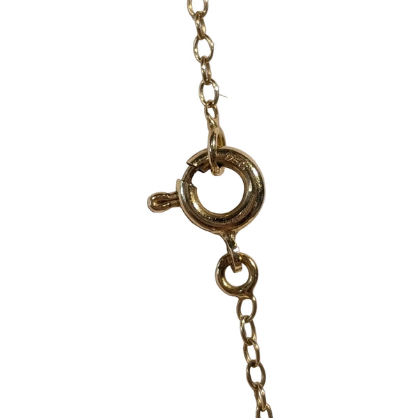 Collier Princesse en Or Jaune 18K avec Pierres Rouges