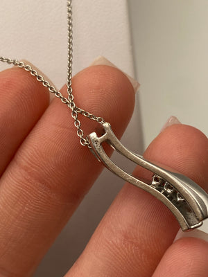 Collier Princesse Or Blanc 18 K - 5 G
