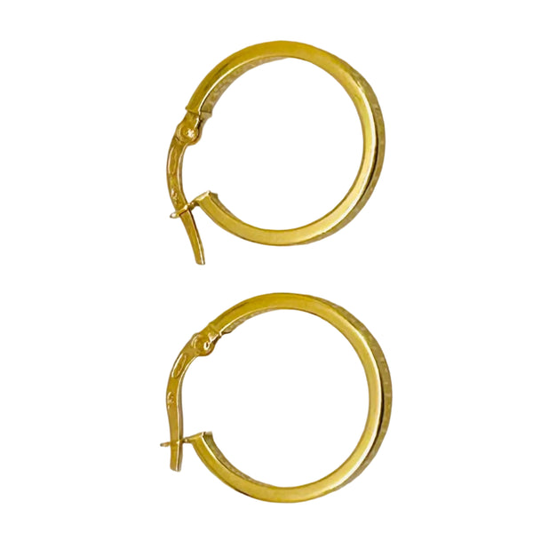 Boucles d'oreilles créoles grecques en Or Jaune 18K - 1.54Grs