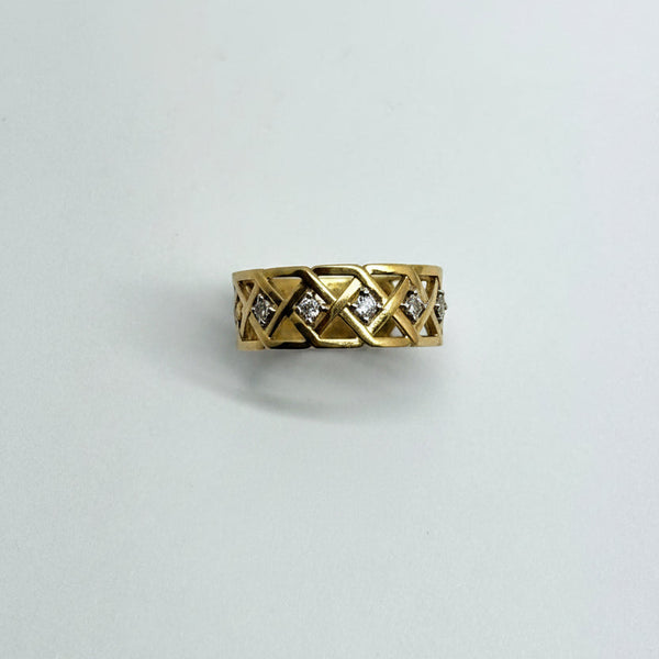 Bague en Or Jaune 18 K - Taille 54 - 2.24 G