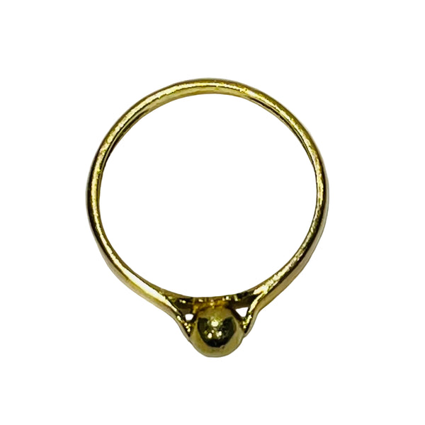 Bague boule en or jaune 18K