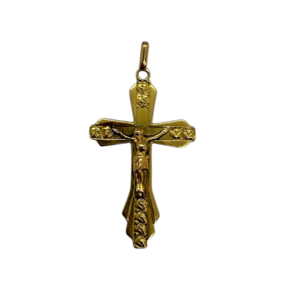 Pendentif Croix Or Jaune 18 Carats Bon Etat