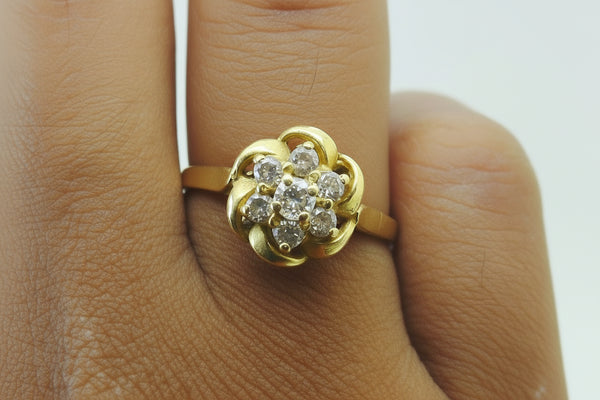 Bague en Or Jaune 18 K - Taille 51 - 2.69 G