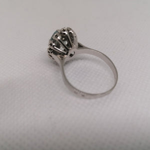 Bagues Marguerite en Or Blanc 18K Taille-58