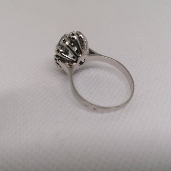 Bagues Marguerite en Or Blanc 18K Taille-58