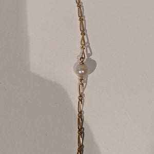 Collier Ras du Cou en Or Jaune avec Perles Naturelles
