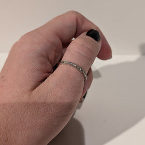 Bague Demi Tour en Or Blanc 18K Taille-58