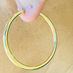 Boucles créoles en Or Jaune avec Poinçon 18K