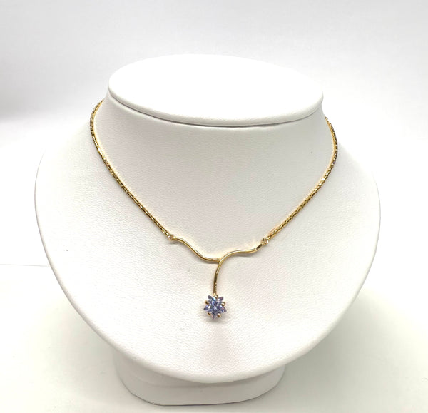 Collier maille Vénitienne en Or Jaune 18K avec Zirconium