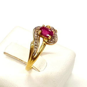 Bague en Or jaune 18K - Taille 54 - 1.60g