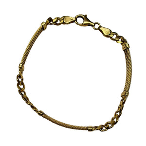 Bracelet Gourmette en Or Jaune 18K