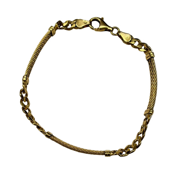 Bracelet Gourmette en Or Jaune 18K