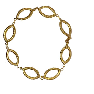 Bracelet Maillon en Maille Marquise en Or Jaune 18 Carats