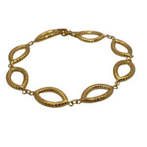 Bracelet Maillon en Maille Marquise en Or Jaune 18 Carats