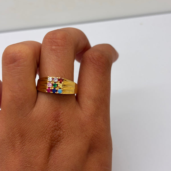 Chevalière en or jaune 18K Taille-65