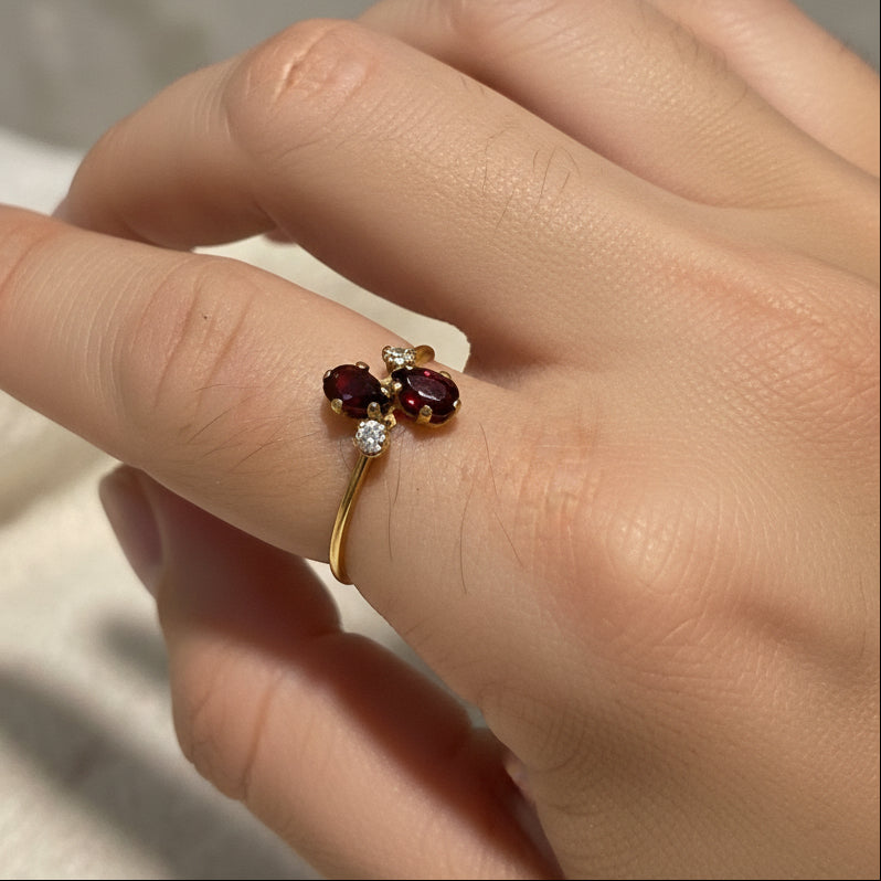 Bague en Or Jaune 18K - Taille 54 - 1.05 Grs