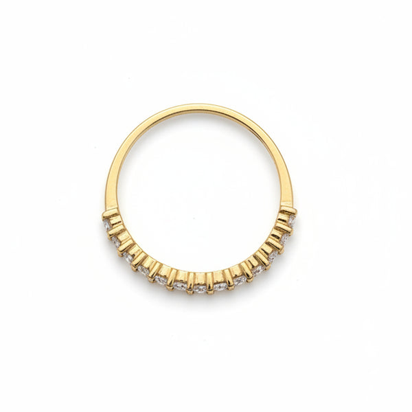 Bague Or Jaune Demi Tour 18 K - Taille 51 - 1.21 G