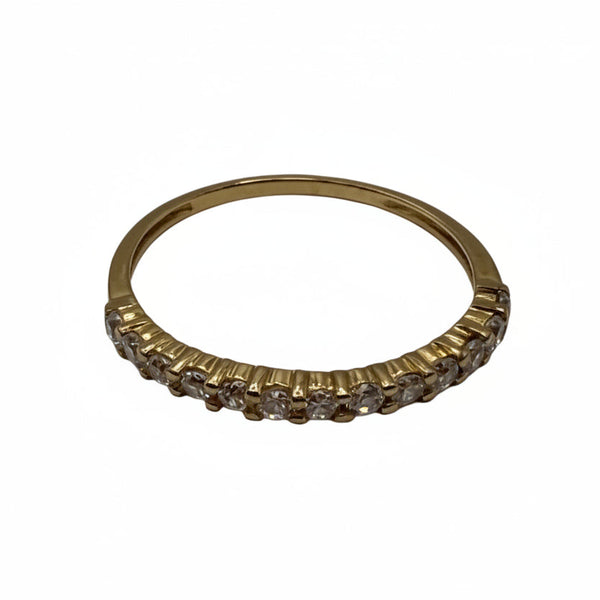 Bague Or Jaune Demi Tour 18 K - Taille 51 - 1.21 G