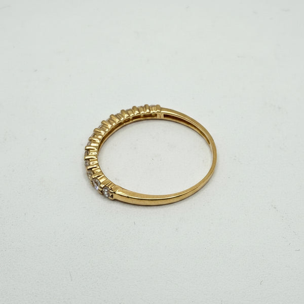 Bague Or Jaune Demi Tour 18 K - Taille 51 - 1.21 G