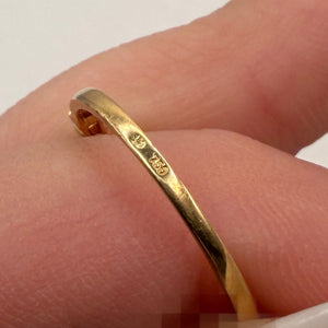 Bague Or Jaune Demi Tour 18 K - Taille 51 - 1.21 G