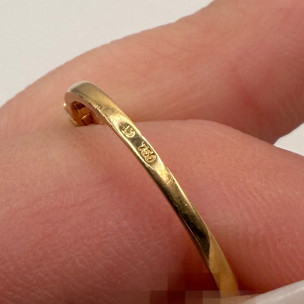 Bague Or Jaune Demi Tour 18 K - Taille 51 - 1.21 G