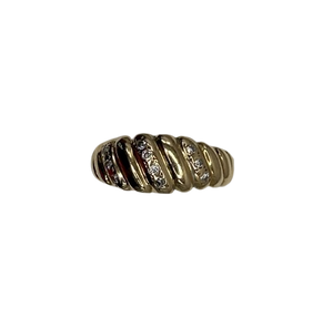 Bague en Or 750 avec 10 Diamants