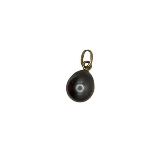 Pendentif Médaille en Or 18K avec Perle de Tahiti