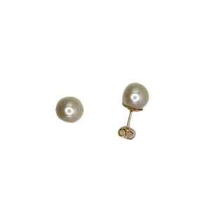 Boucles d'Oreilles en Perles de Culture en Or avec Fermoir Poussette