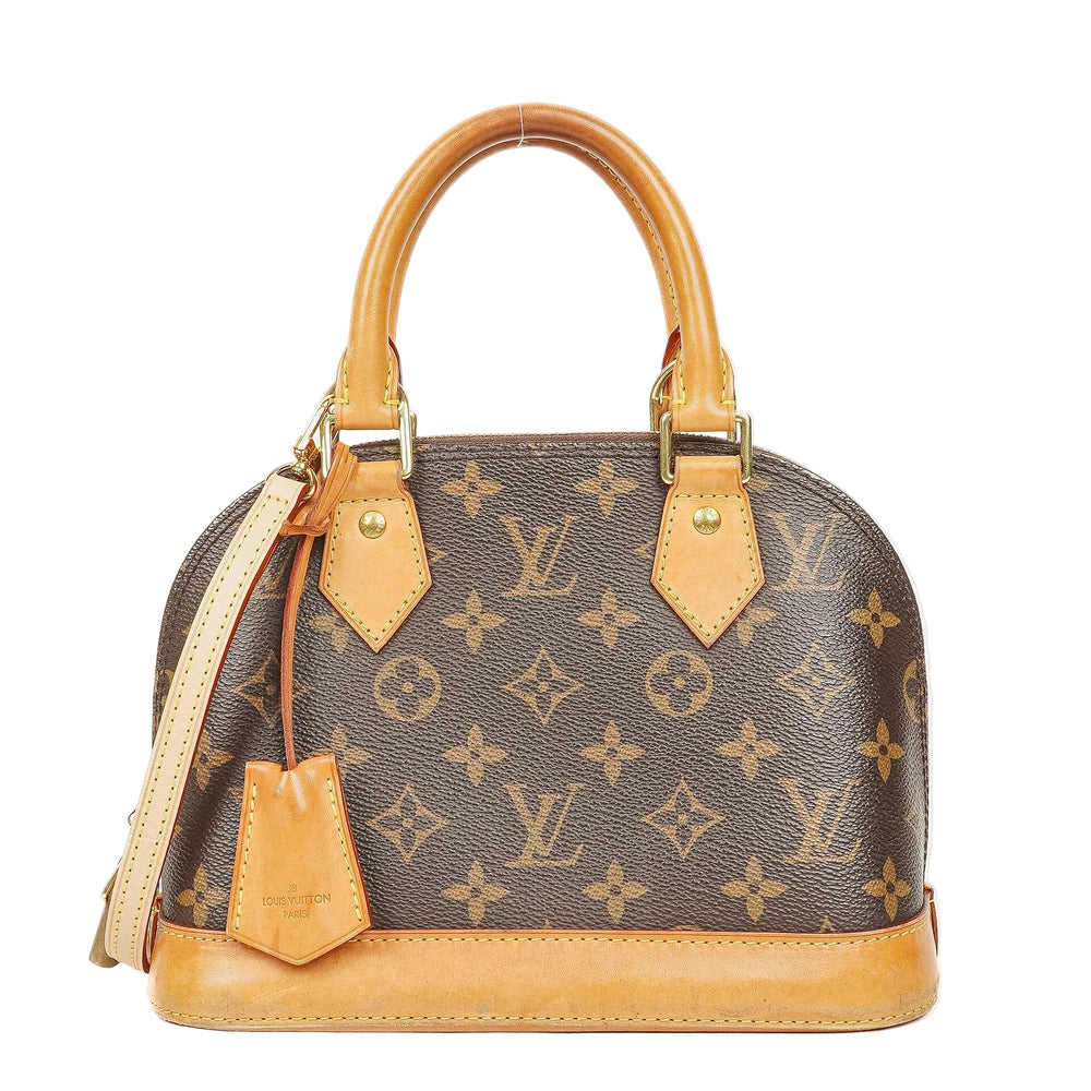 Sac à bandoulière Alma BB Louis Vuitton en toile monogram marron