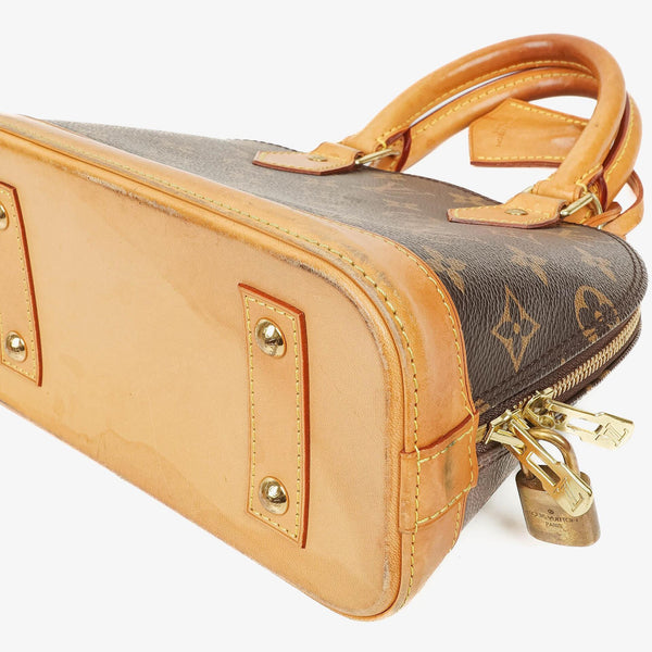 Sac à bandoulière Alma BB Louis Vuitton en toile monogram marron