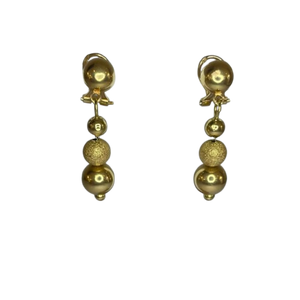 Boucles d'oreilles en or jaune 18K 5.08 Grs